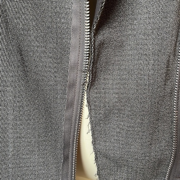 𝅺ALLSAINTS Italian Cloth Women’s Zulia Biker Moto Vest Brown Beige Size 6 - Picture 12 of 14